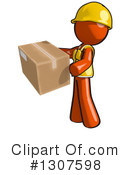 Contractor Orange Man Clipart #1307598 by Leo Blanchette