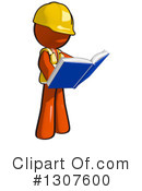 Contractor Orange Man Clipart #1307600 by Leo Blanchette