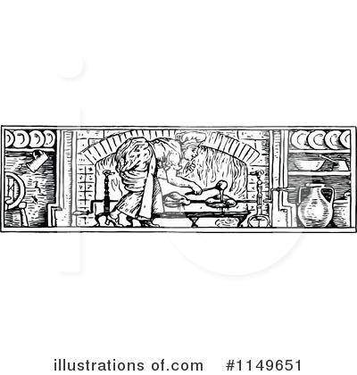 Royalty-Free (RF) Cooking Clipart Illustration by Prawny Vintage - Stock Sample #1149651