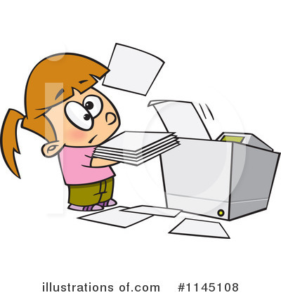 Royalty-Free (RF) Copier Clipart Illustration by toonaday - Stock Sample #1145108