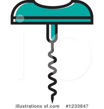 Royalty-Free (RF) Corkscrew Clipart Illustration by Lal Perera - Stock Sample #1233847