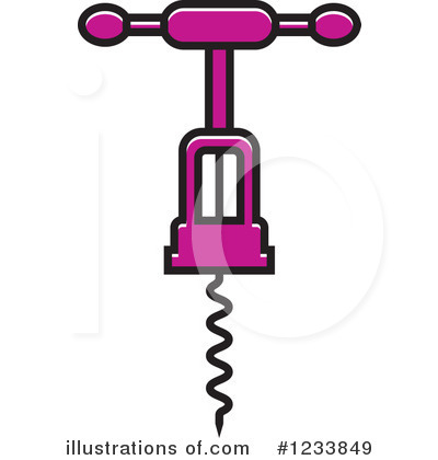 Royalty-Free (RF) Corkscrew Clipart Illustration by Lal Perera - Stock Sample #1233849