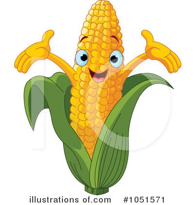 Royalty-Free (RF) Corn Clipart Illustration by Pushkin - Stock Sample #1051571