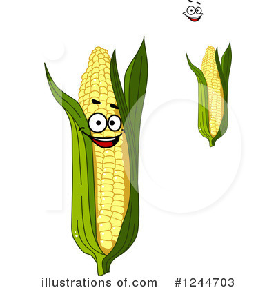 Royalty-Free (RF) Corn Clipart Illustration by Vector Tradition SM - Stock Sample #1244703