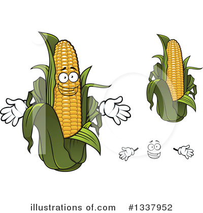 Royalty-Free (RF) Corn Clipart Illustration by Vector Tradition SM - Stock Sample #1337952
