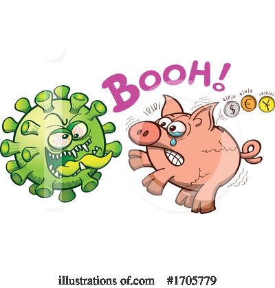 Piggy Bank Clipart #1705779 by Zooco
