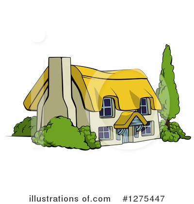 Cottage Clipart #1275447 by AtStockIllustration