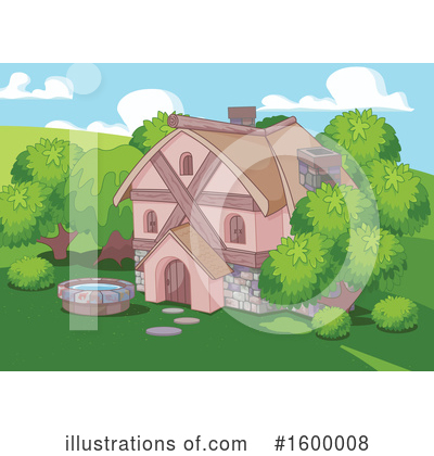 Royalty-Free (RF) Cottage Clipart Illustration by Pushkin - Stock Sample #1600008