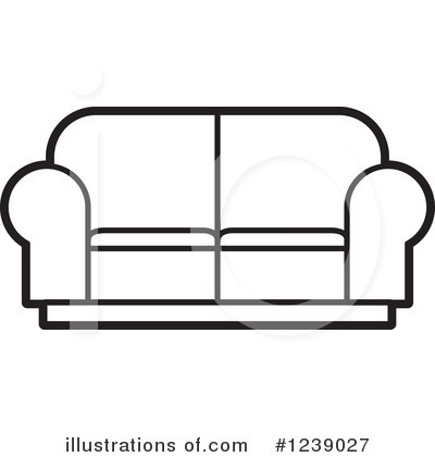 Couch Clipart #1239027 by Lal Perera