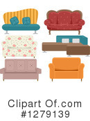 Couch Clipart #1279139 by BNP Design Studio