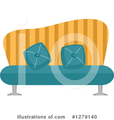 Royalty-Free (RF) Couch Clipart Illustration by BNP Design Studio - Stock Sample #1279140