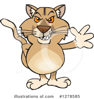 Royalty-Free (RF) Cougar Clipart Illustration by Dennis Holmes Designs - Stock Sample #1278585