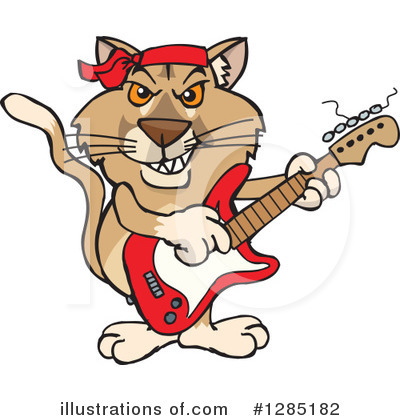 Royalty-Free (RF) Cougar Clipart Illustration by Dennis Holmes Designs - Stock Sample #1285182