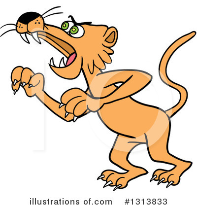 Royalty-Free (RF) Cougar Clipart Illustration by LaffToon - Stock Sample #1313833