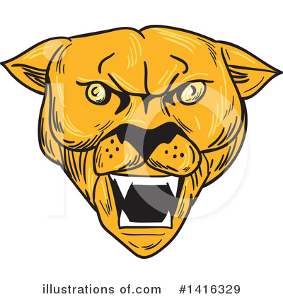 Royalty-Free (RF) Cougar Clipart Illustration by patrimonio - Stock Sample #1416329