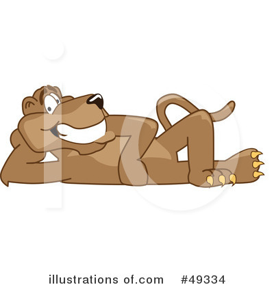 Royalty-Free (RF) Cougar Mascot Clipart Illustration by Mascot Junction - Stock Sample #49334