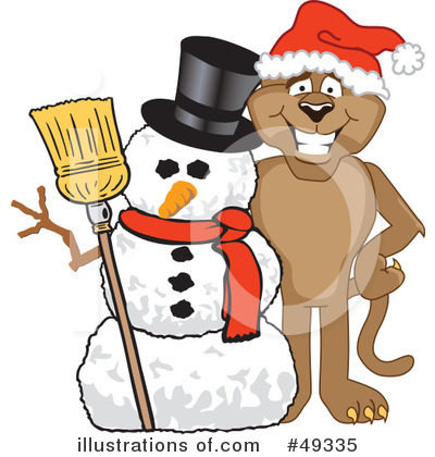 Royalty-Free (RF) Cougar Mascot Clipart Illustration by Mascot Junction - Stock Sample #49335