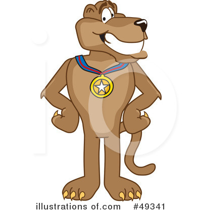 Cougar School Mascot Clipart #49341 by Toons4Biz