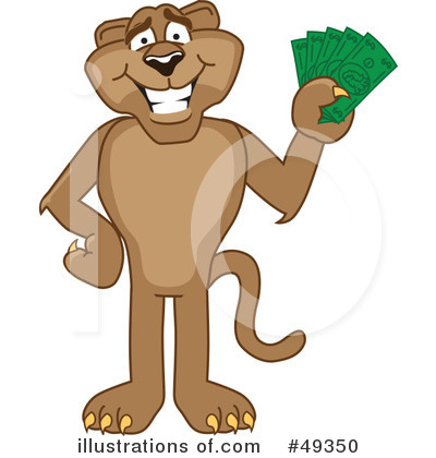Royalty-Free (RF) Cougar Mascot Clipart Illustration by Mascot Junction - Stock Sample #49350