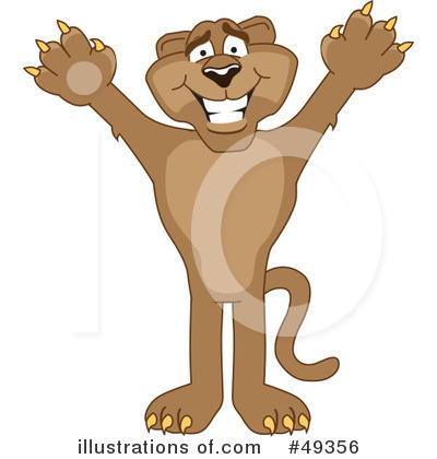 Cougar School Mascot Clipart #49356 by Toons4Biz