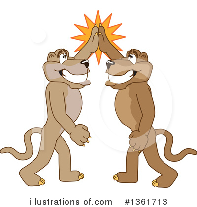 Royalty-Free (RF) Cougar School Mascot Clipart Illustration by Mascot Junction - Stock Sample #1361713