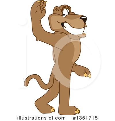 Royalty-Free (RF) Cougar School Mascot Clipart Illustration by Mascot Junction - Stock Sample #1361715