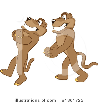Royalty-Free (RF) Cougar School Mascot Clipart Illustration by Mascot Junction - Stock Sample #1361725
