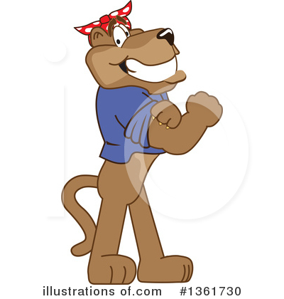 Royalty-Free (RF) Cougar School Mascot Clipart Illustration by Mascot Junction - Stock Sample #1361730
