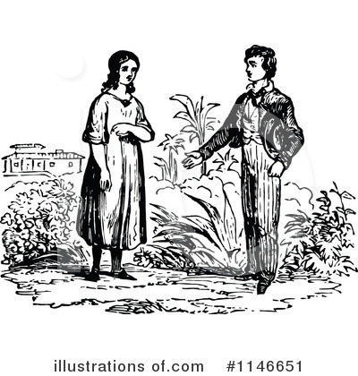 Royalty-Free (RF) Couple Clipart Illustration by Prawny Vintage - Stock Sample #1146651