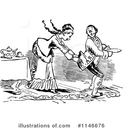 Royalty-Free (RF) Couple Clipart Illustration by Prawny Vintage - Stock Sample #1146676
