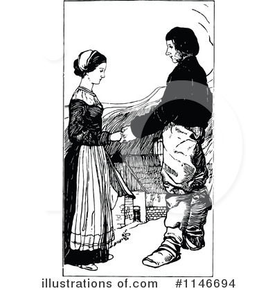 Royalty-Free (RF) Couple Clipart Illustration by Prawny Vintage - Stock Sample #1146694