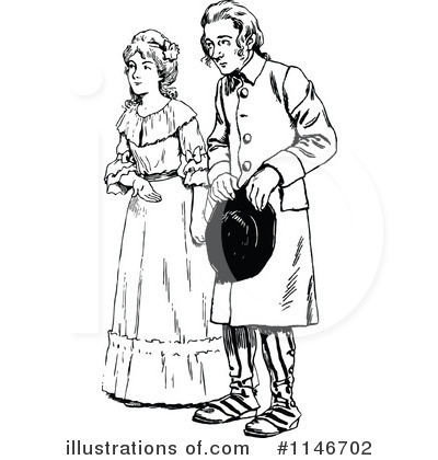 Royalty-Free (RF) Couple Clipart Illustration by Prawny Vintage - Stock Sample #1146702