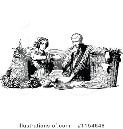 Royalty-Free (RF) Couple Clipart Illustration by Prawny Vintage - Stock Sample #1154648