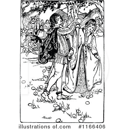 Royalty-Free (RF) Couple Clipart Illustration by Prawny Vintage - Stock Sample #1166406