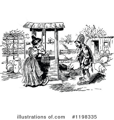 Royalty-Free (RF) Couple Clipart Illustration by Prawny Vintage - Stock Sample #1198335
