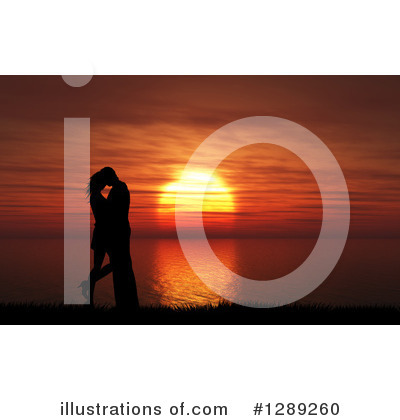 Kissing Couple Clipart #1289260 by KJ Pargeter