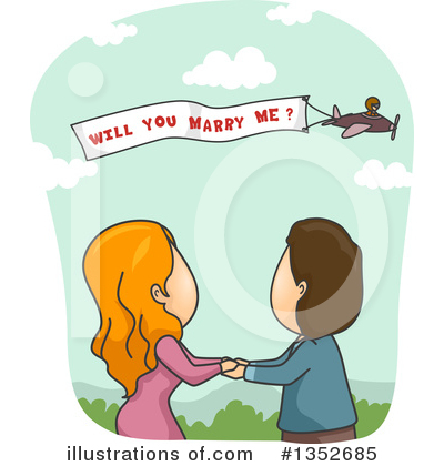 Marriage Proposal Clipart #1352685 by BNP Design Studio
