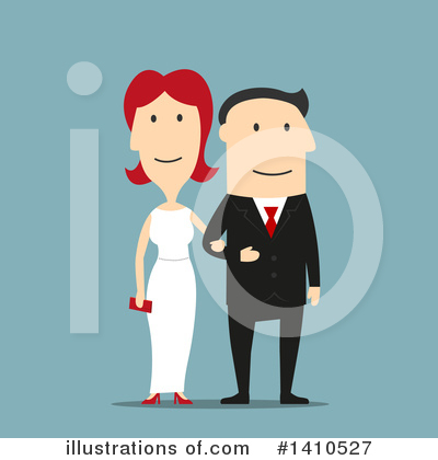 Wedding Couple Clipart #1410527 by Vector Tradition SM