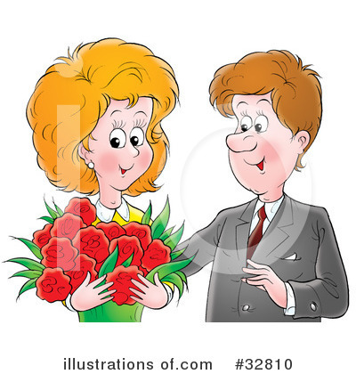 Royalty-Free (RF) Couple Clipart Illustration by Alex Bannykh - Stock Sample #32810