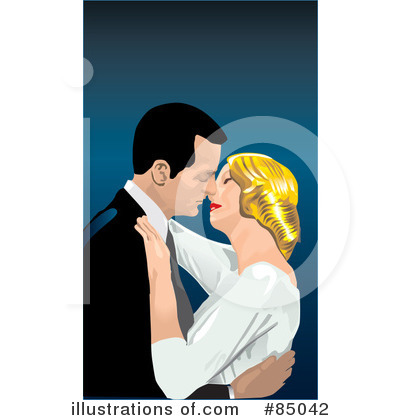 Royalty-Free (RF) Couple Clipart Illustration by David Rey - Stock Sample #85042