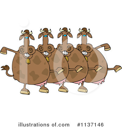 Royalty-Free (RF) Cow Chorus Clipart Illustration by djart - Stock Sample #1137146