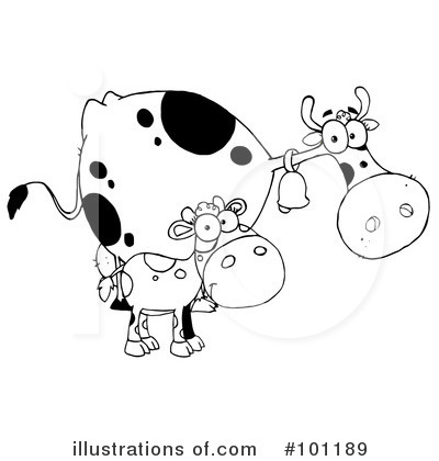 Royalty-Free (RF) Cow Clipart Illustration by Hit Toon - Stock Sample #101189