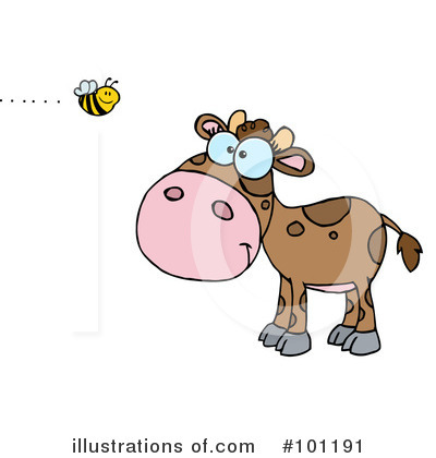 Royalty-Free (RF) Cow Clipart Illustration by Hit Toon - Stock Sample #101191