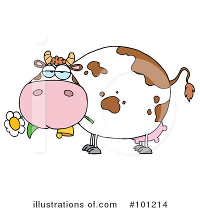 Royalty-Free (RF) Cow Clipart Illustration by Hit Toon - Stock Sample #101214