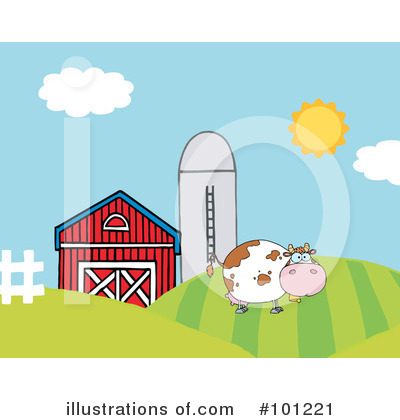 Royalty-Free (RF) Cow Clipart Illustration by Hit Toon - Stock Sample #101221