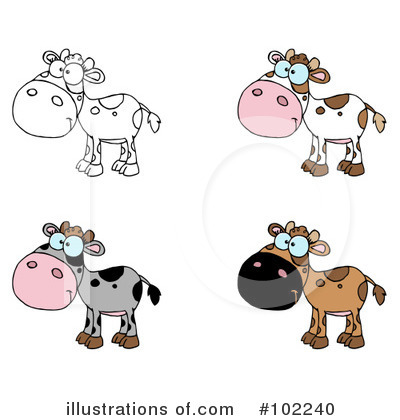 Royalty-Free (RF) Cow Clipart Illustration by Hit Toon - Stock Sample #102240