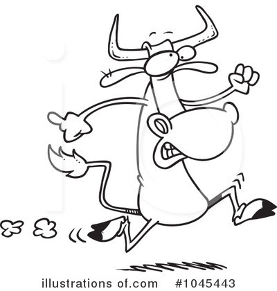 Royalty-Free (RF) Cow Clipart Illustration by toonaday - Stock Sample #1045443