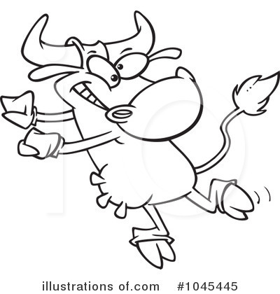 Royalty-Free (RF) Cow Clipart Illustration by toonaday - Stock Sample #1045445