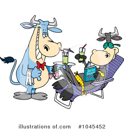 Royalty-Free (RF) Cow Clipart Illustration by toonaday - Stock Sample #1045452