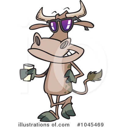 Royalty-Free (RF) Cow Clipart Illustration by toonaday - Stock Sample #1045469